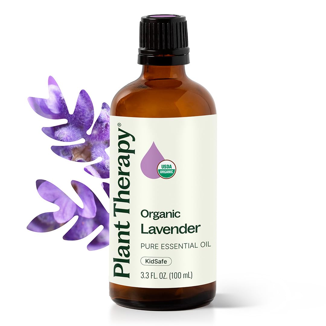 Plant Therapy botella frontal mostrando etiqueta y volumen 100 mL, ofrece pureza