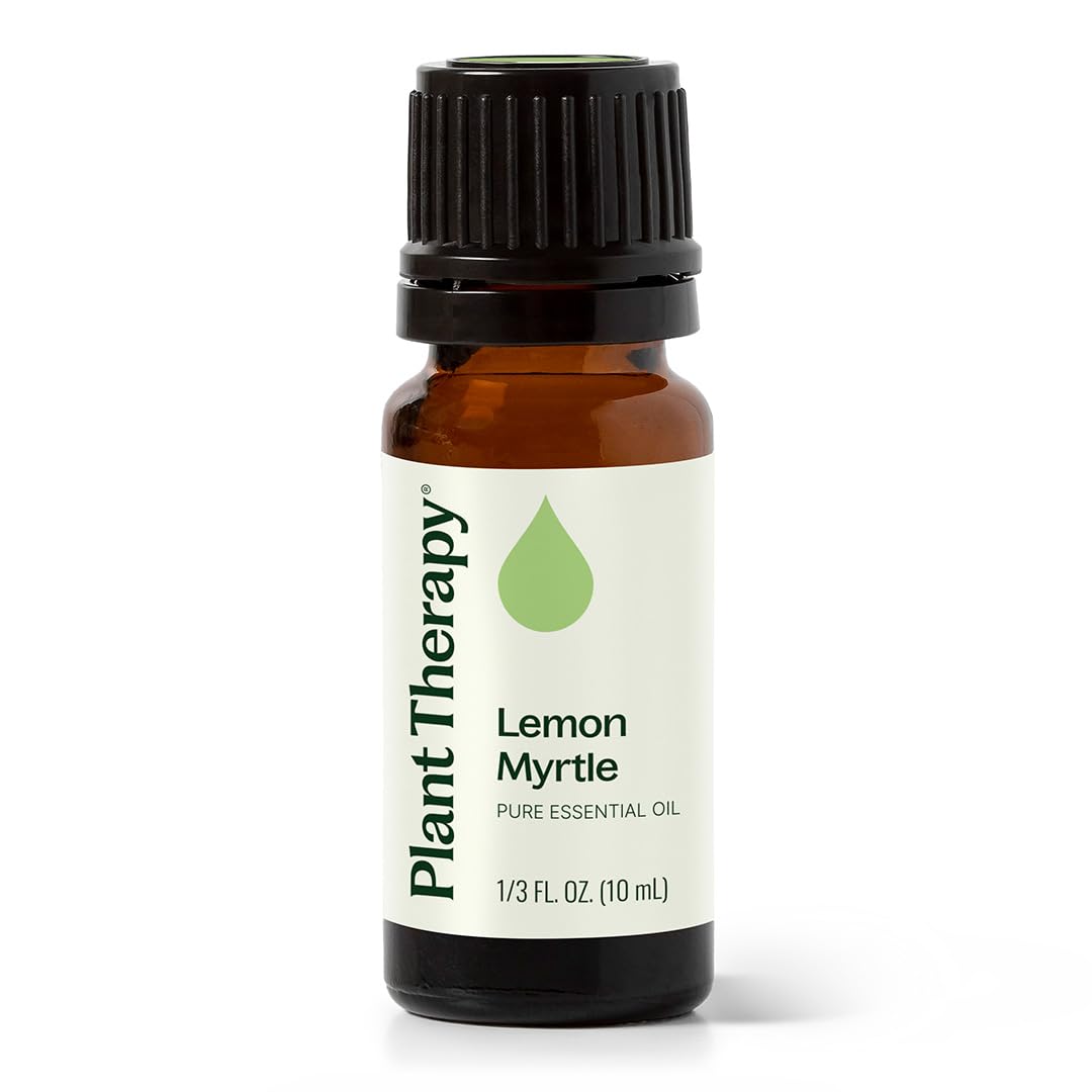 Plant Therapy envase frontal Lemon Myrtle 10 mL mostrando presentación y pureza