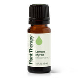 Plant Therapy envase frontal Lemon Myrtle 10 mL mostrando presentación y pureza