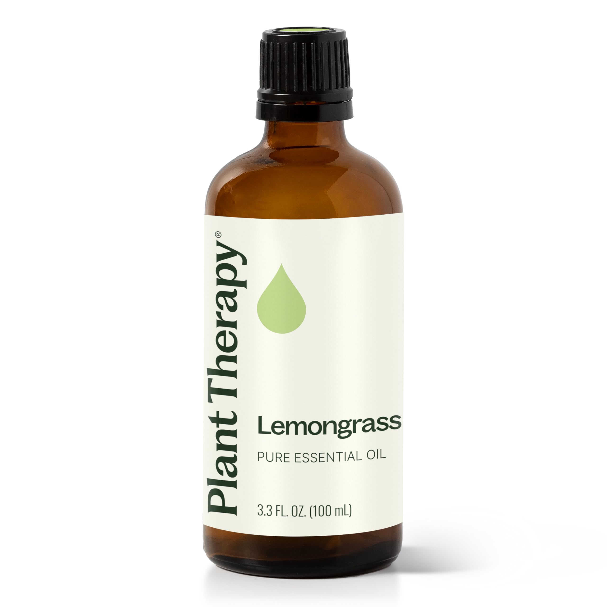 Plant Therapy botella frontal de lemongrass 100 mL muestra pureza y tamaño
