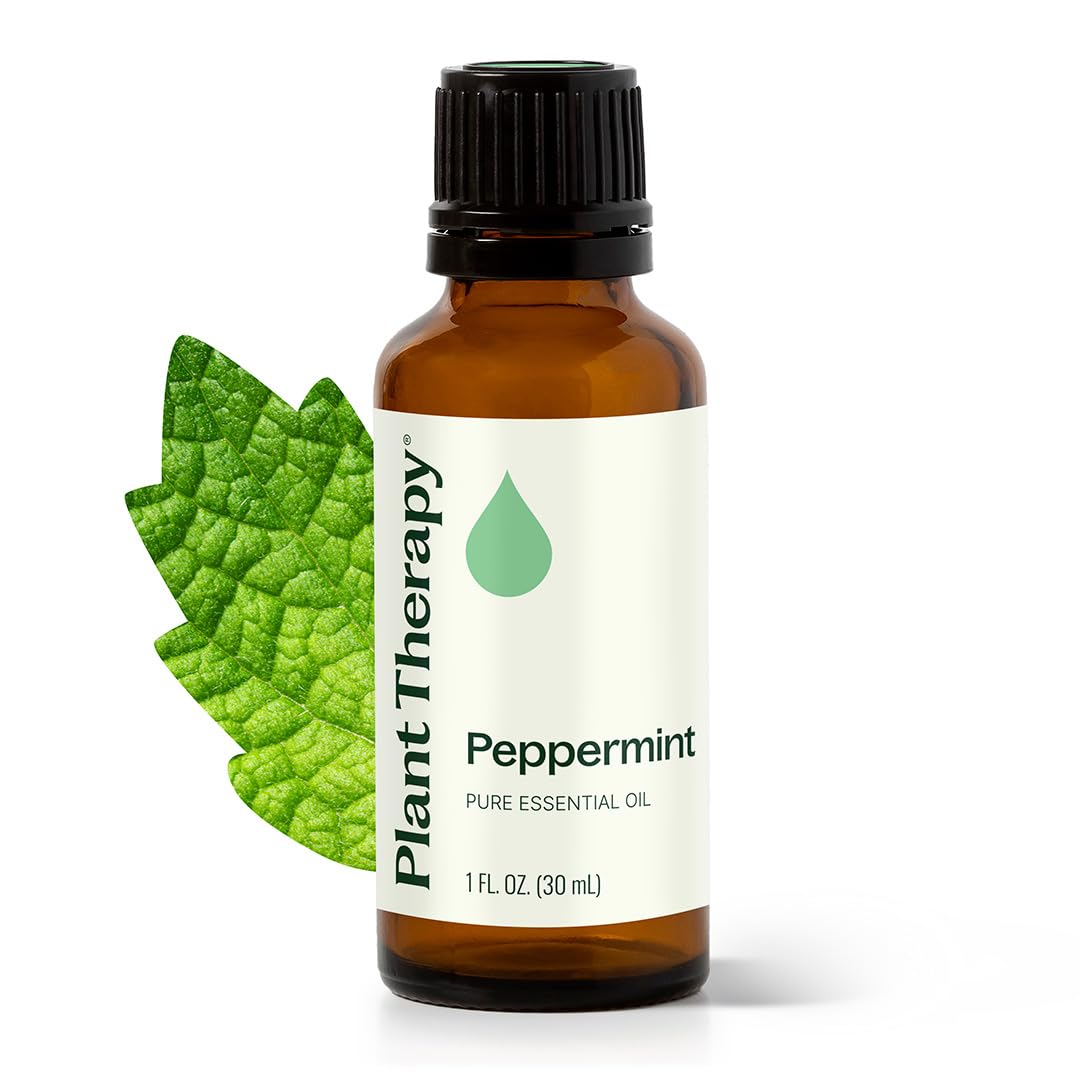 Plant Therapy frasco frontal de menta mostrando presentación 30 mL y claridad