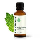 Plant Therapy frasco frontal de menta mostrando presentación 30 mL y claridad
