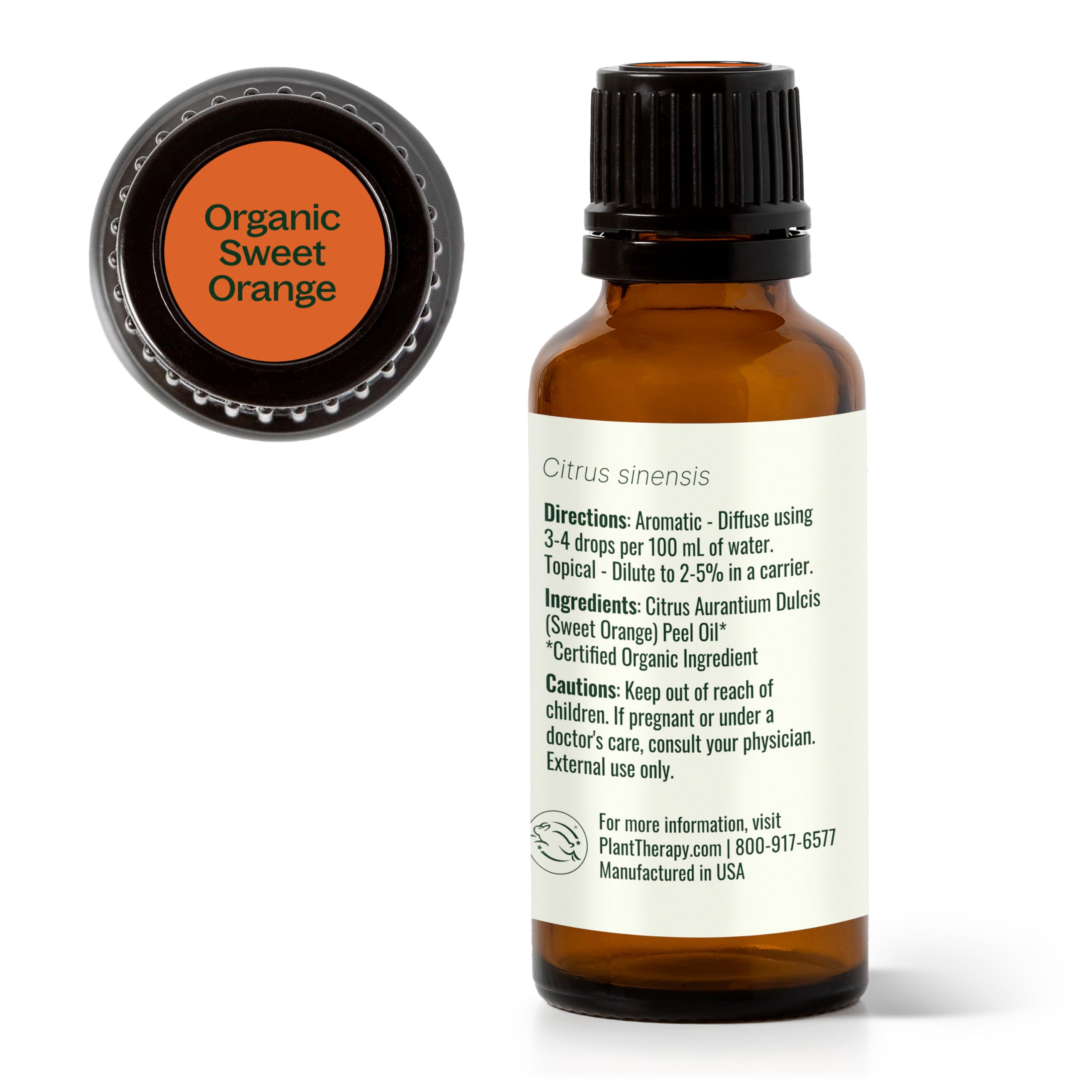 Plant Therapy hojas de naranja y corte de fruto, origen cítrico natural