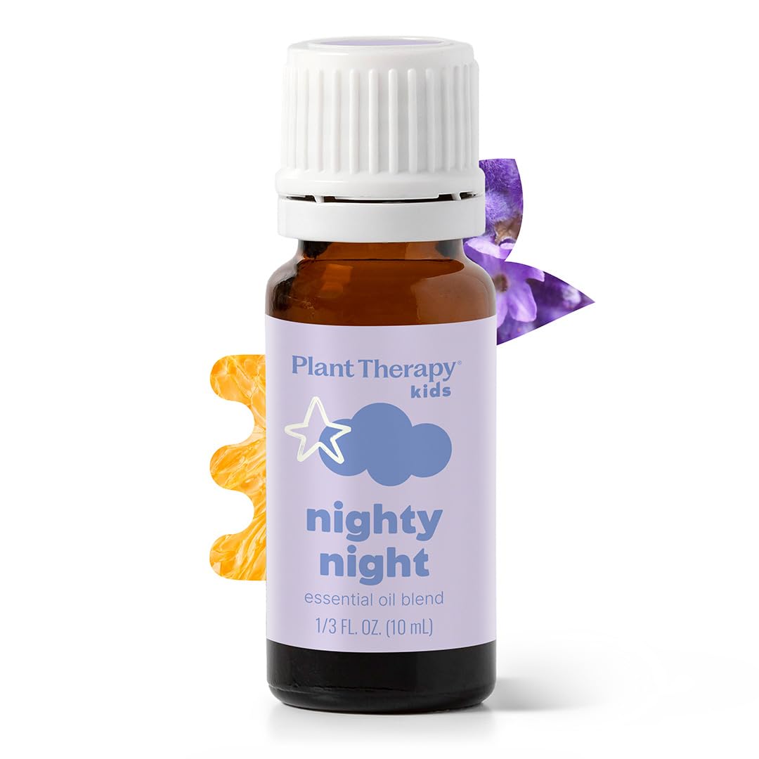 Plant Therapy botella frontal de Nighty Night mostrando etiqueta clara y uso familiar