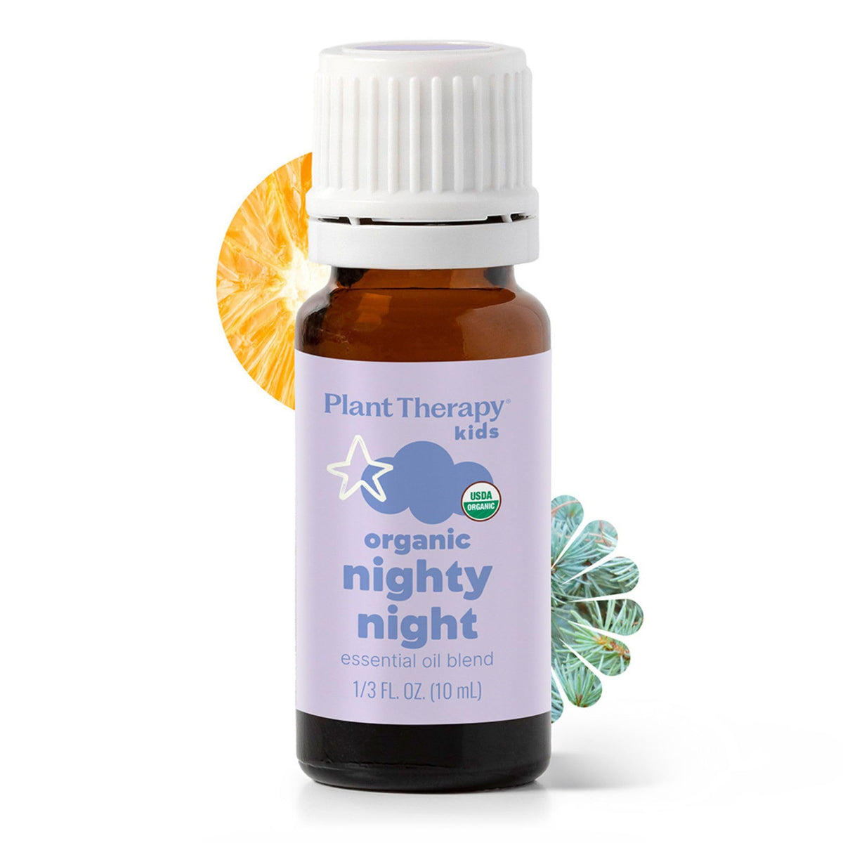 Plant Therapy botella frontal Nighty Night mostrando envase y promoción