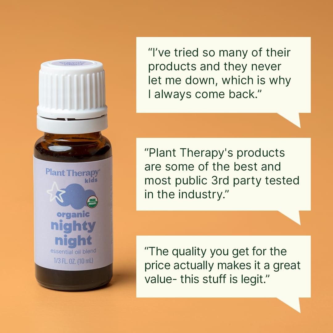Plant Therapy flores y corteza que representan ingredientes de Nighty Night