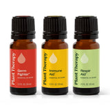 Plant Therapy frontal del pack mostrando las tres botellas y beneficio conveniencia