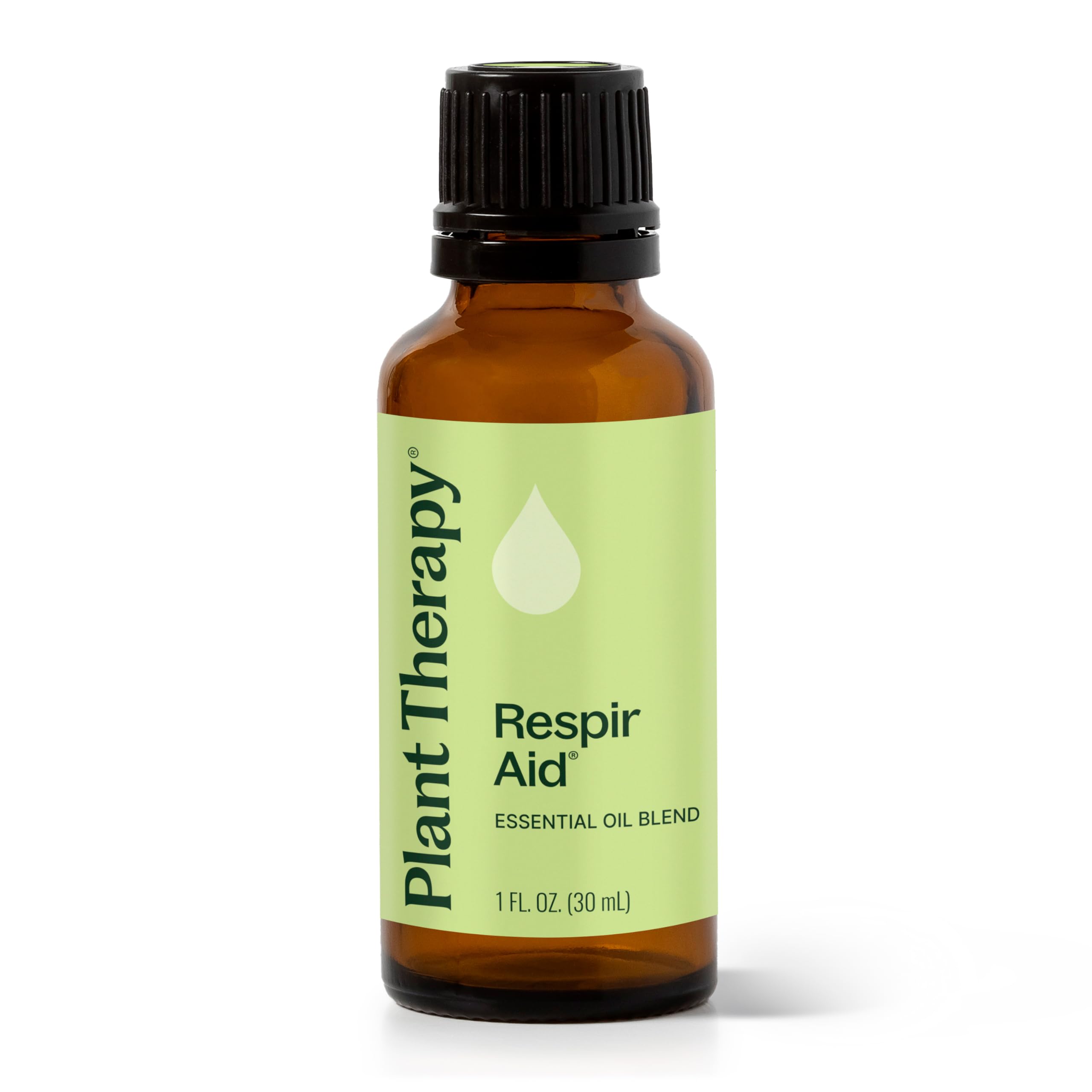 Plant Therapy botella frontal Respir Aid que muestra tamaño y diseño, transmite confianza