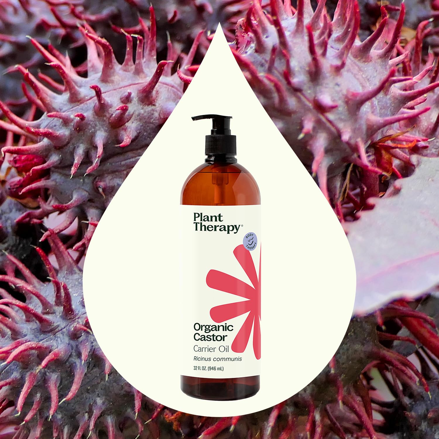 Plant Therapy gota viscosa de aceite de ricino demostrando textura nutritiva