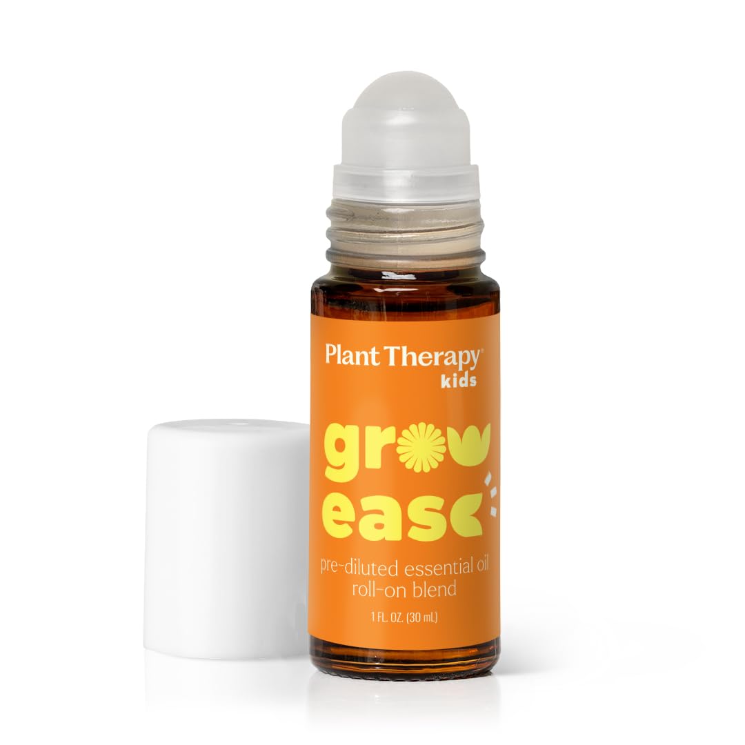 Plant Therapy roll‑on frente mostrando botella y etiqueta clara, beneficio alivio tópico