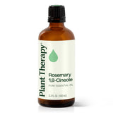 Plant Therapy botella frontal de romero mostrando presentación 100 mL y pureza