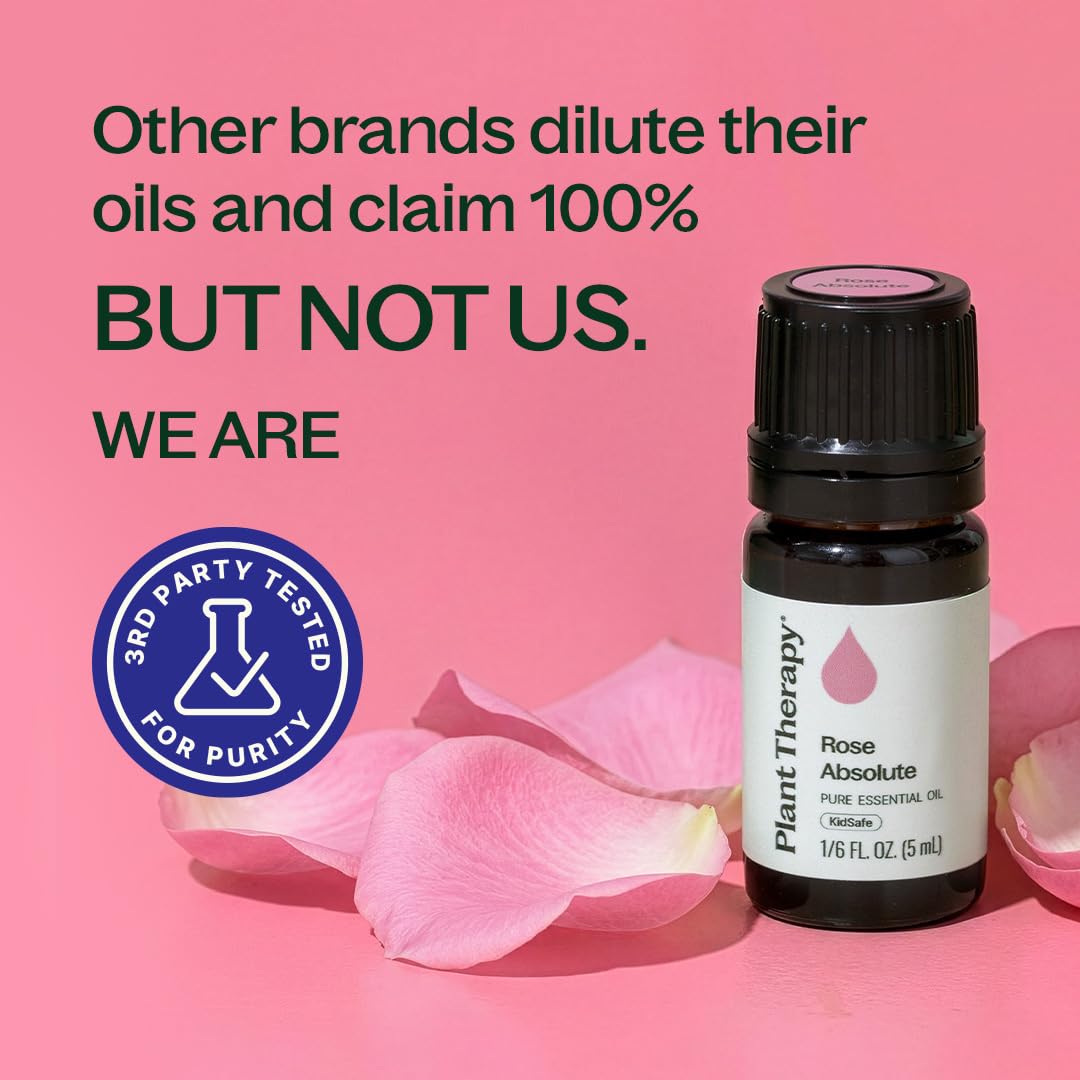 Plant Therapy Rose Absolute en difusor creando ambiente floral relajante