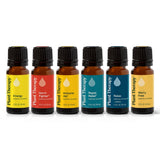 Plant Therapy frascos frontales mostrando las seis mezclas y conveniencia