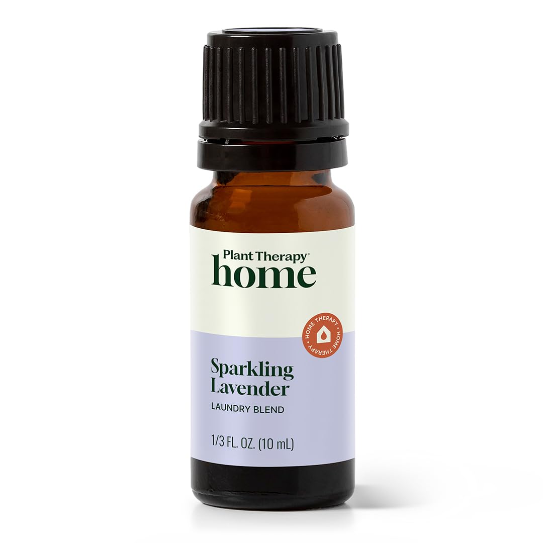 Plant Therapy frontal del envase mostrando botella y marca, perfuma la ropa