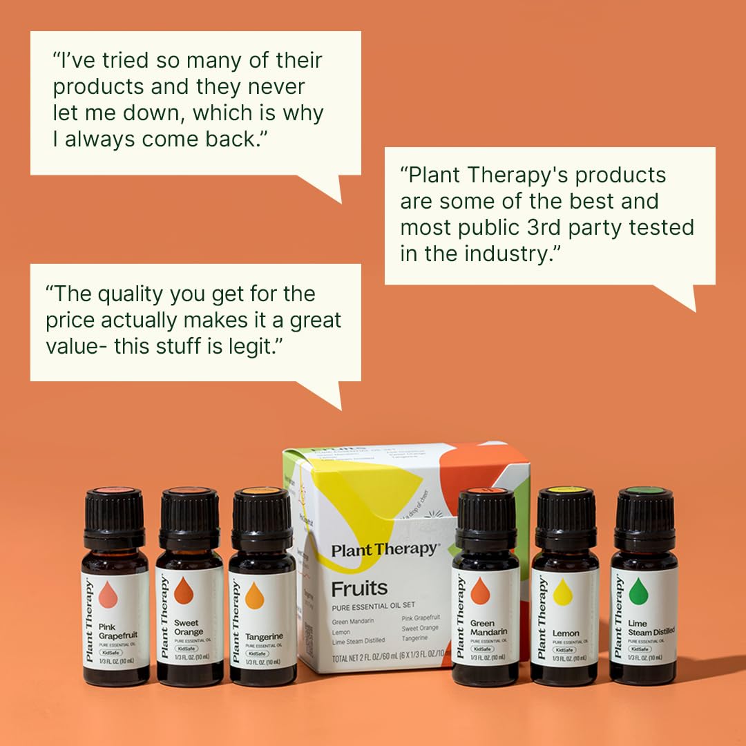 Plant Therapy gota de aceite sobre piel, demuestra textura y pureza