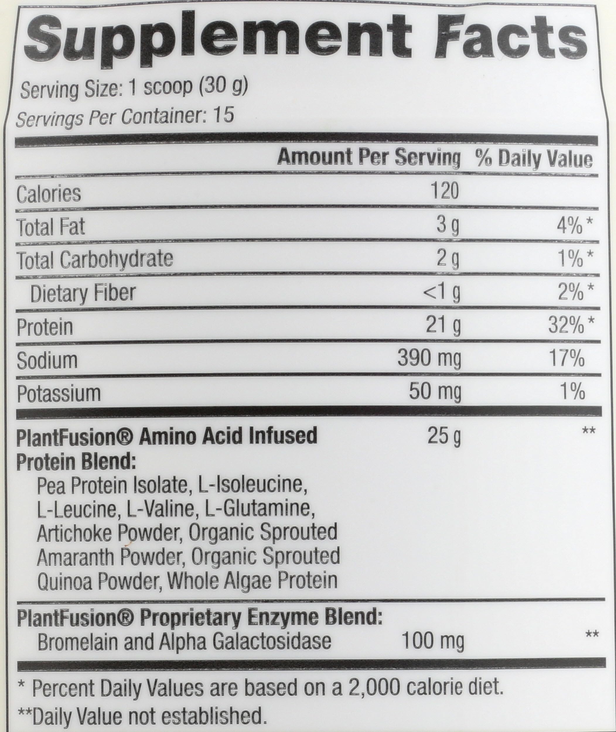 PlantFusion cucharada con porción de 21 g para control preciso de proteína