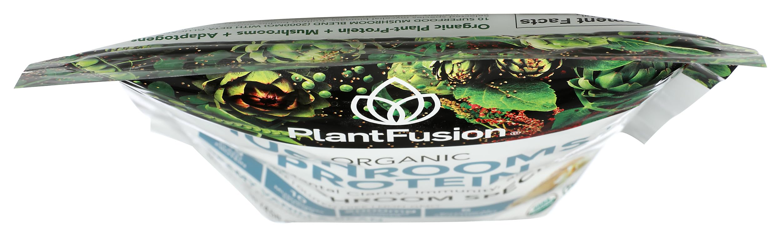 PlantFusion polvo mezclado en batido cremoso para recuperación diaria