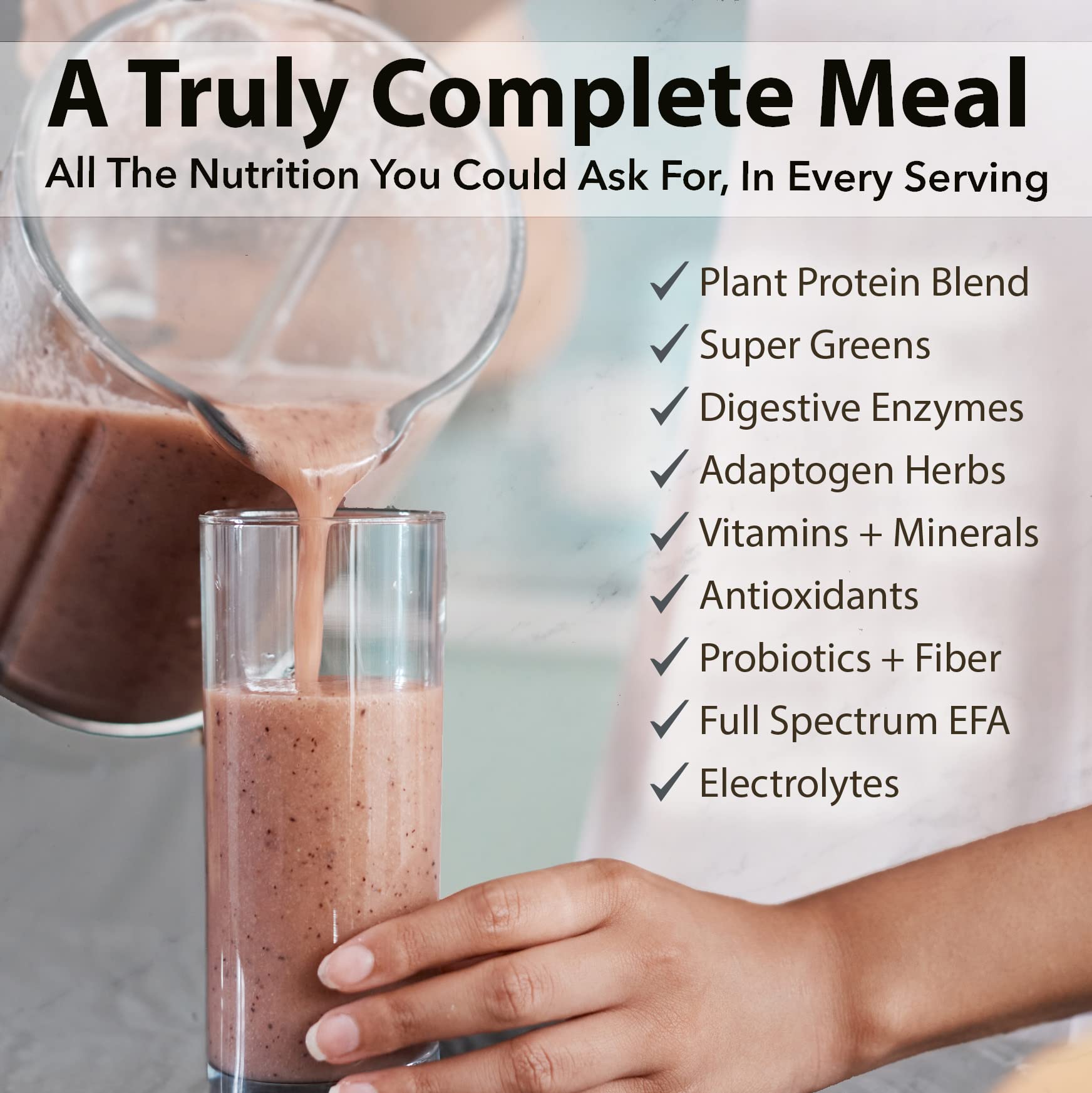 Ingredientes superfoods PlantFusion, densidad de vitaminas visibles