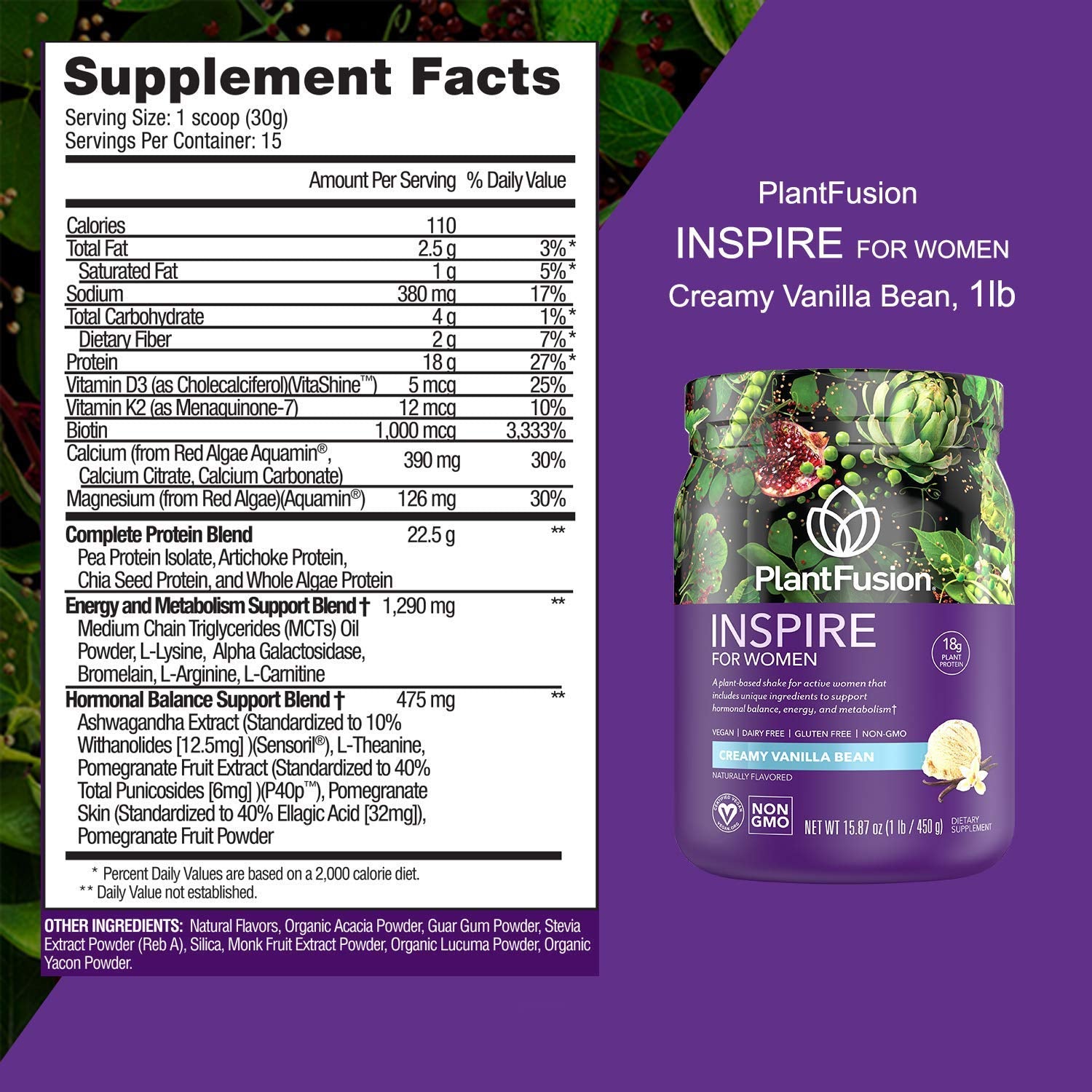 PlantFusion bol con smoothie vegano ideal para desayuno nutritivo