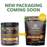 PlantFusion mezcla SoTru preparada en vaso, bebida refrescante lista para consumir