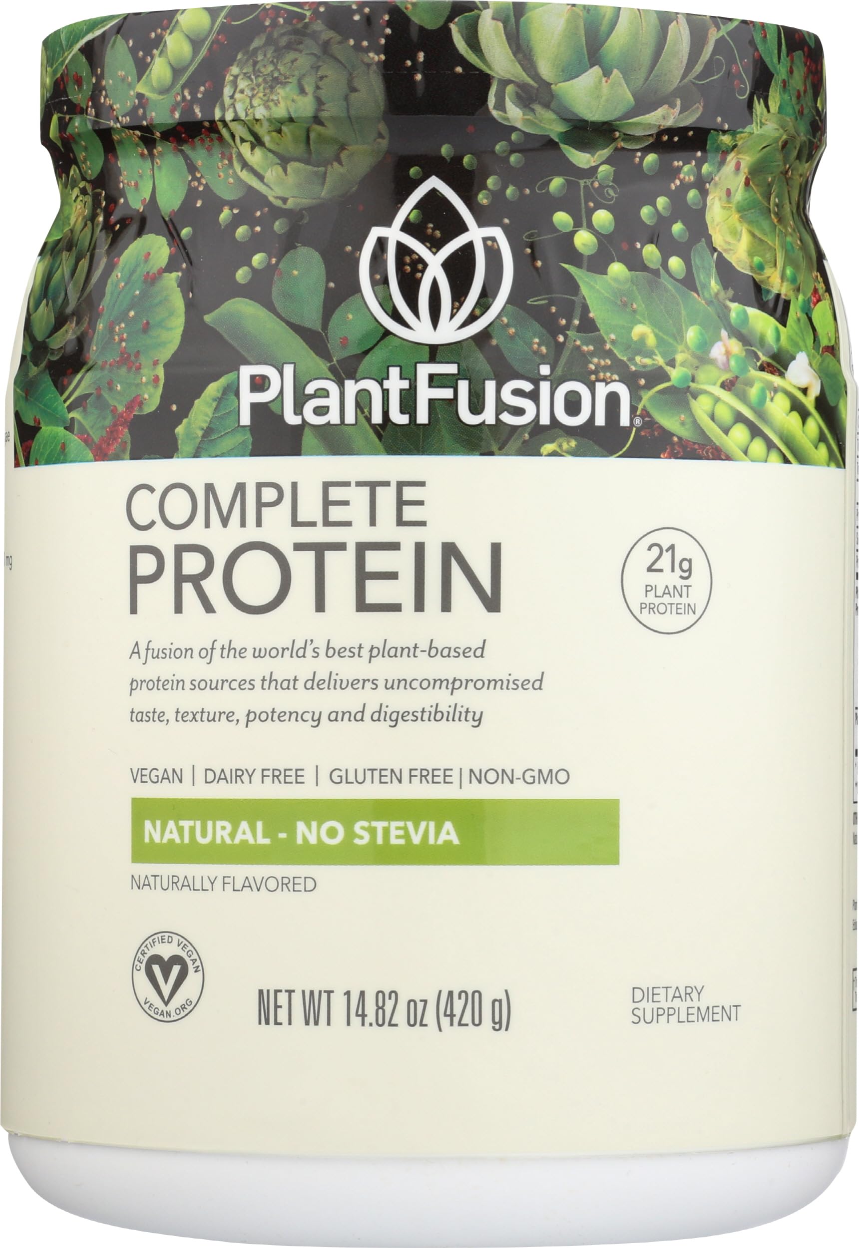 PlantFusion vaso con batido cremoso listo para consumo post entrenamiento