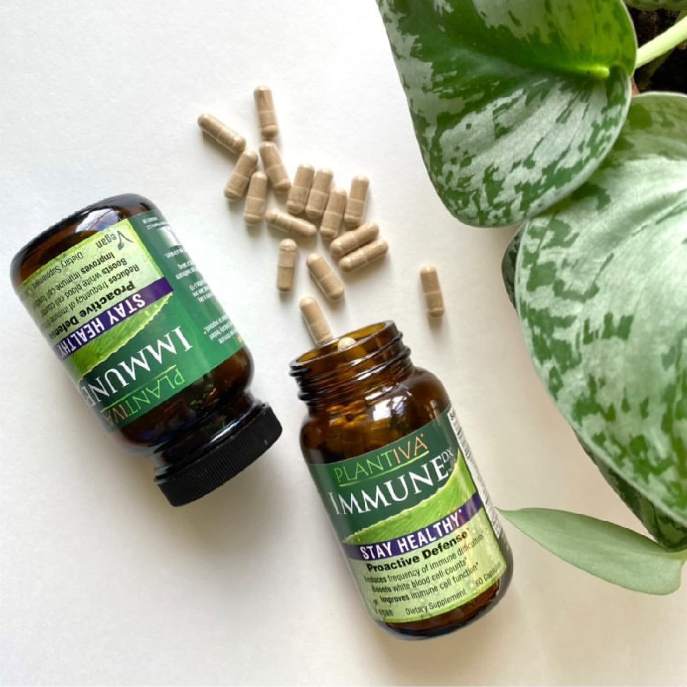 Plantiva ImmuneDx etiqueta nutricional legible, transparencia en ingredientes