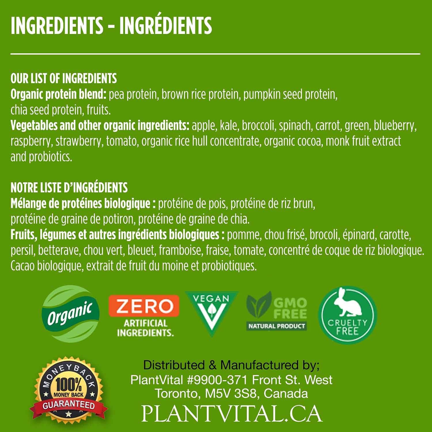PlantVital estilo de vida saludable con batido y frutas para energía