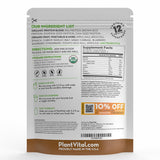 PlantVital detalle de etiqueta nutricional con 24g de proteína por porción