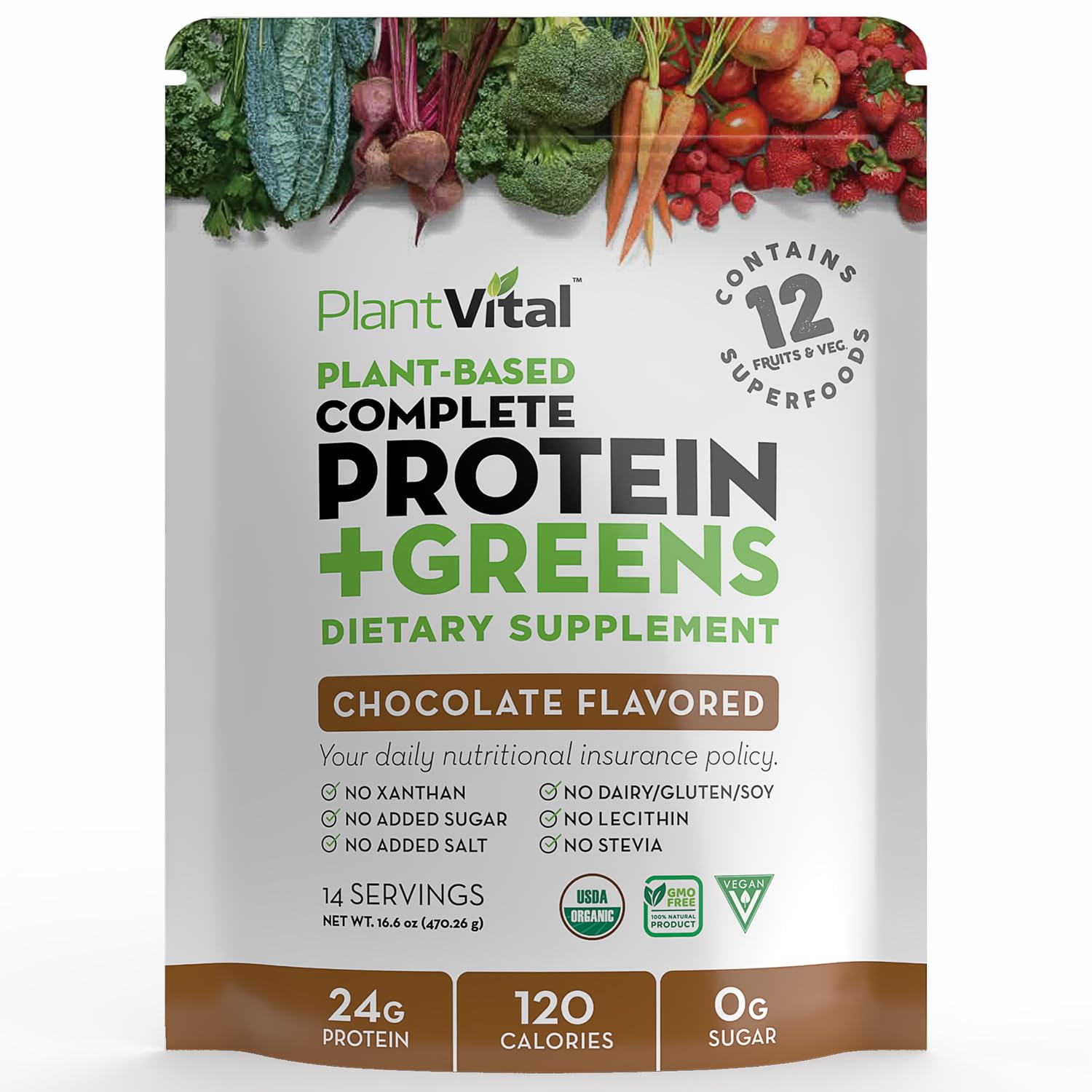 PlantVital frente del envase mostrando la marca y beneficio proteico