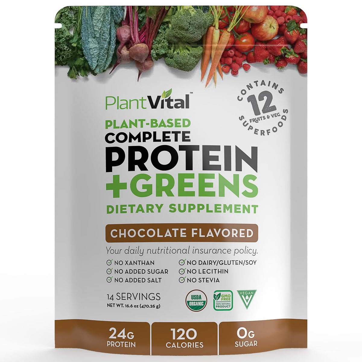 PlantVital frente del envase mostrando la marca y beneficio proteico