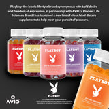 Avid Playboy ilustración de durazno que enfatiza sabor natural y sensación agradable