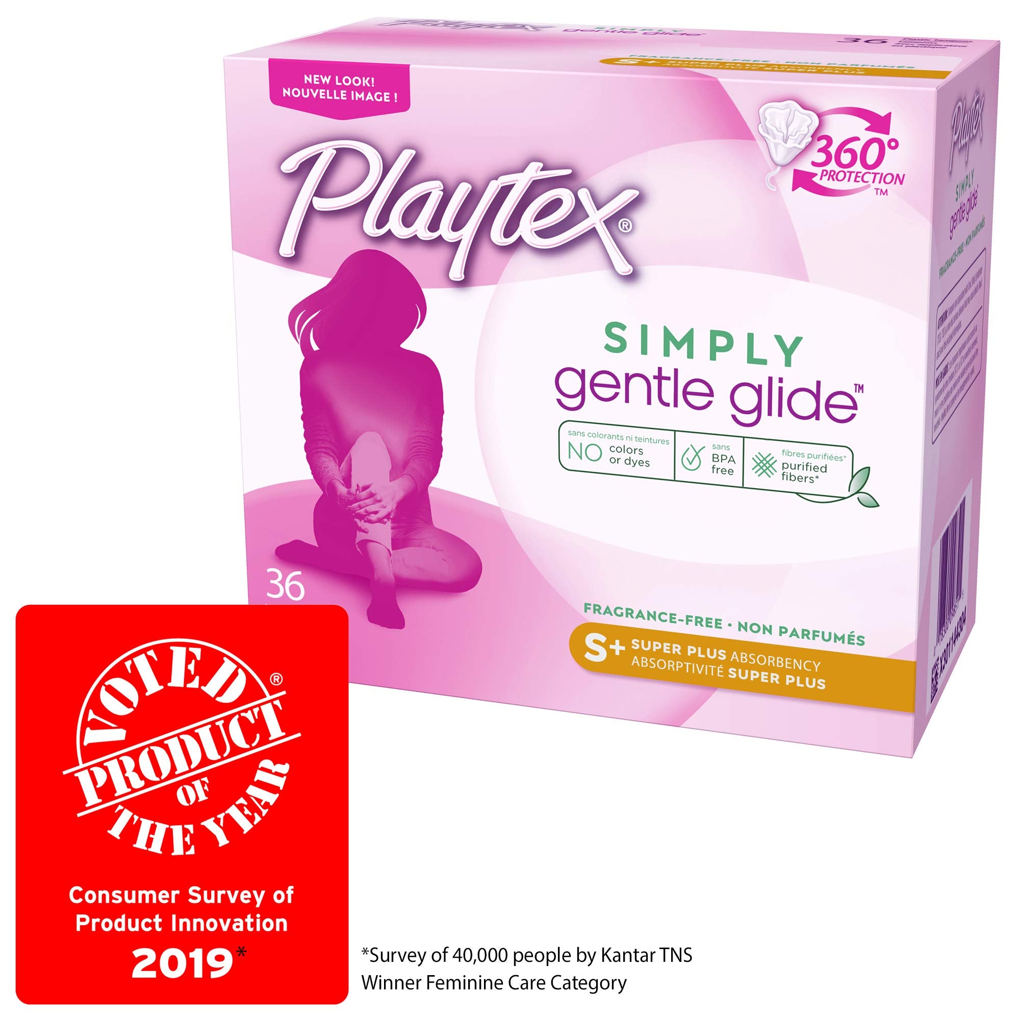 Playtex aplicador de forma cómoda para inserción precisa y segura