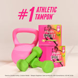 Playtex tampón sport dentro de un bolso deportivo para transporte discreto y cómodo