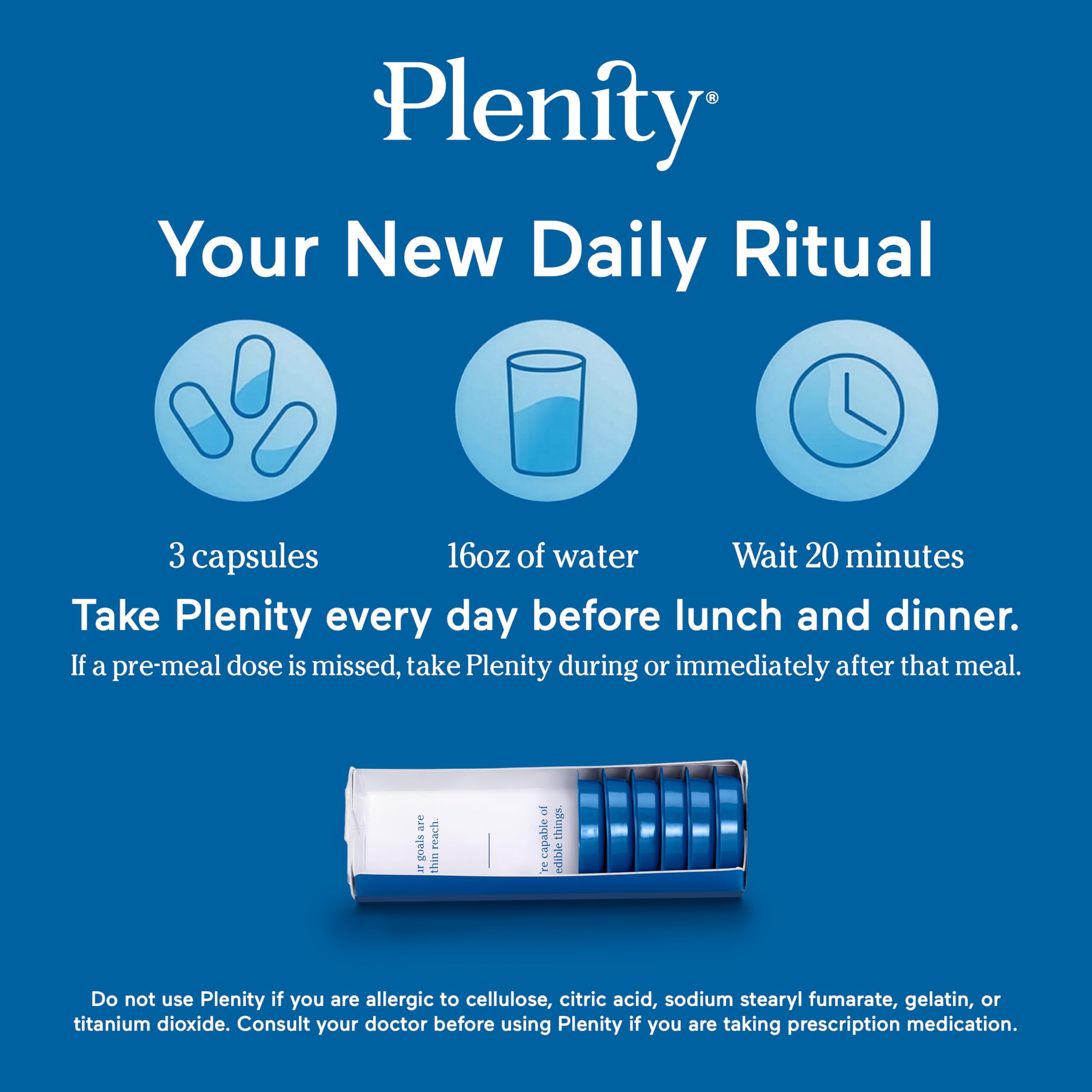 Plenity en la mano para mostrar el tamaño real y la portabilidad del producto