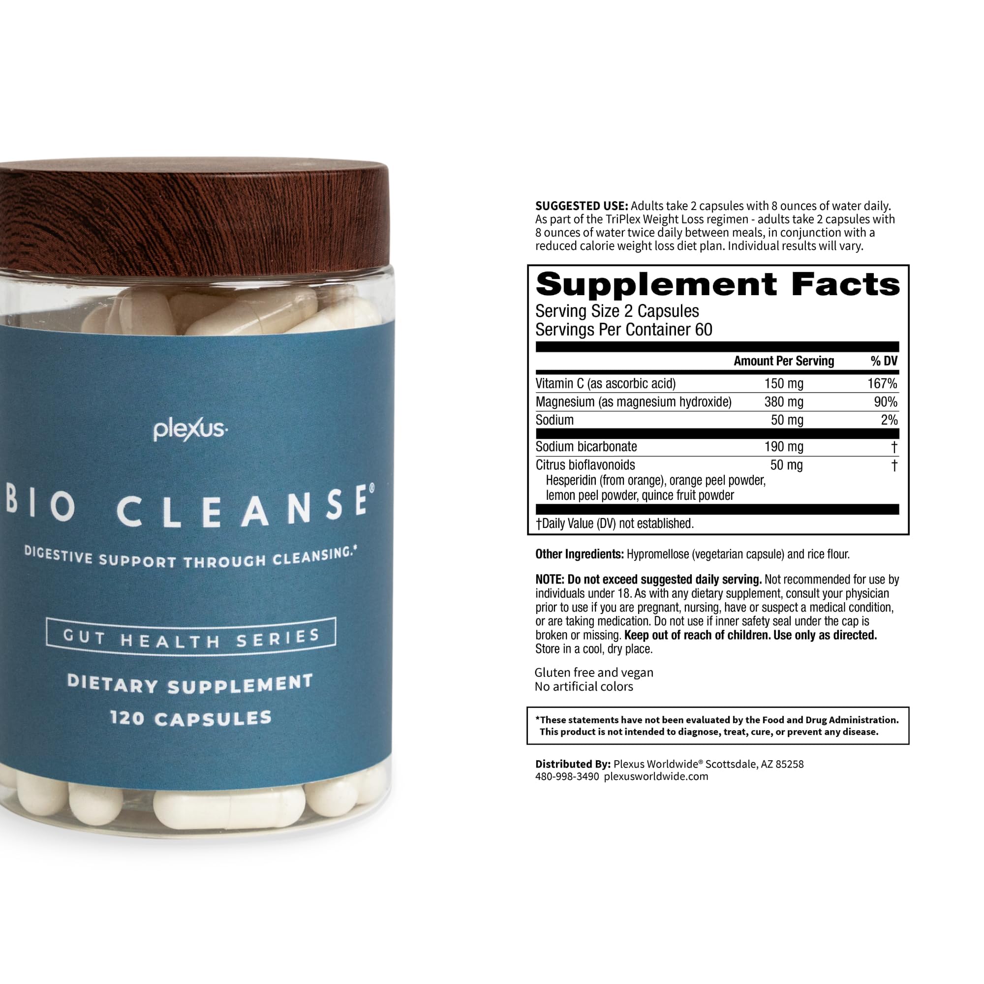 Plexus Bio Cleanse detalle de cápsulas resaltando textura y calidad, beneficio de fácil ingestión