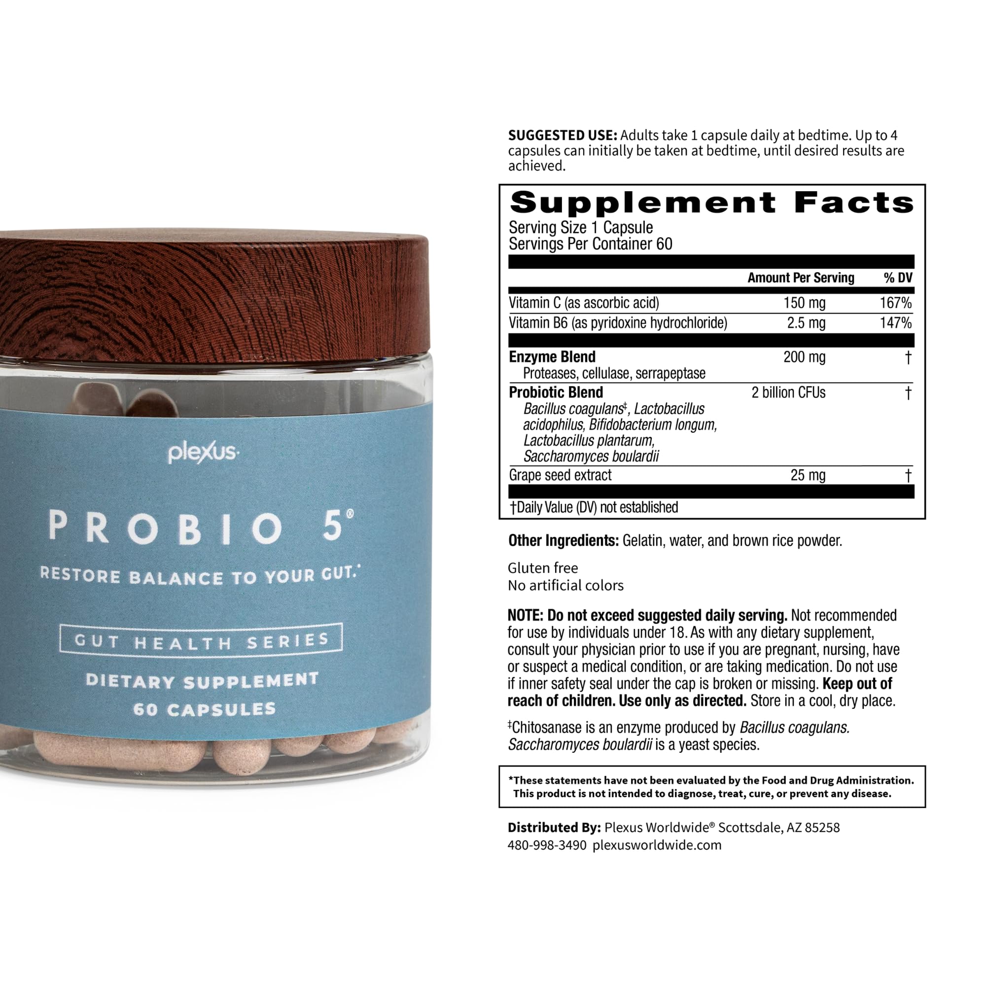 Plexus ProBio 5 en contexto lifestyle que sugiere bienestar digestivo