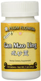 Plum Flower frasco frontal mostrando etiqueta y 100 comprimidos, conveniencia portátil