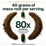 Plus+Ultra maca en mano para mostrar tamaño real y cantidad por cápsula