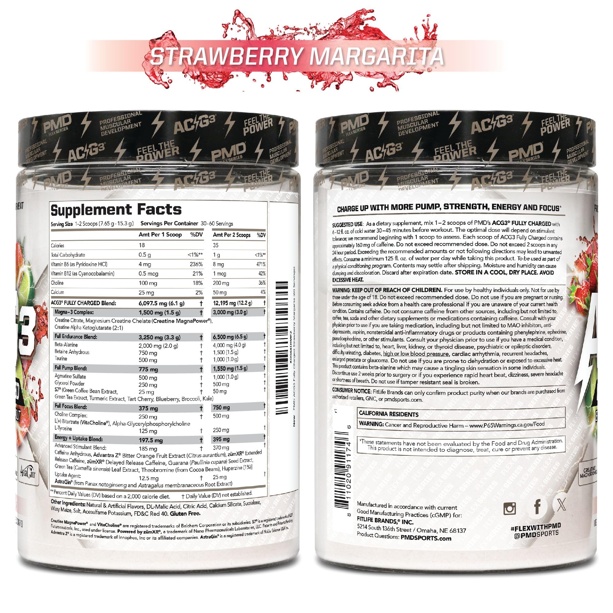 PMD ACG3 ingredientes activos sobre fondo resaltando composición potente