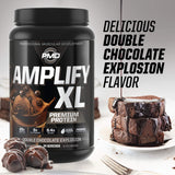 PMD etiqueta de Amplify XL con lista de proteínas y aminoácidos claros