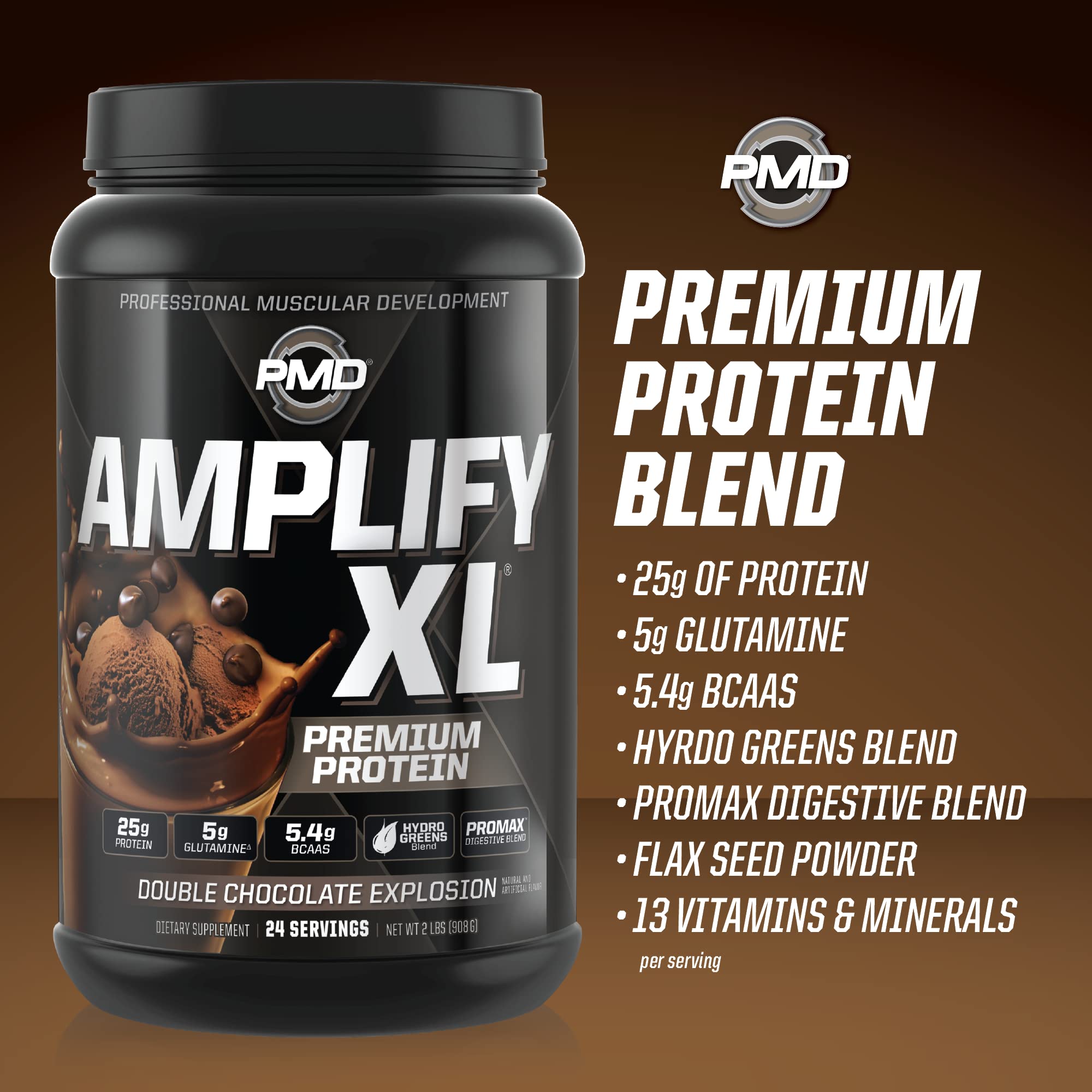 PMD ingredientes Hydro Greens de Amplify XL mostrando superalimentos añadidos