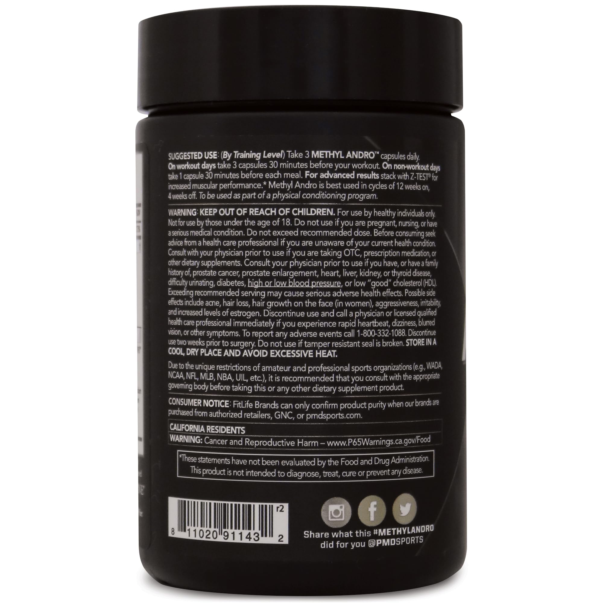 PMD ingredientes en polvo para explicar mezcla y potencia