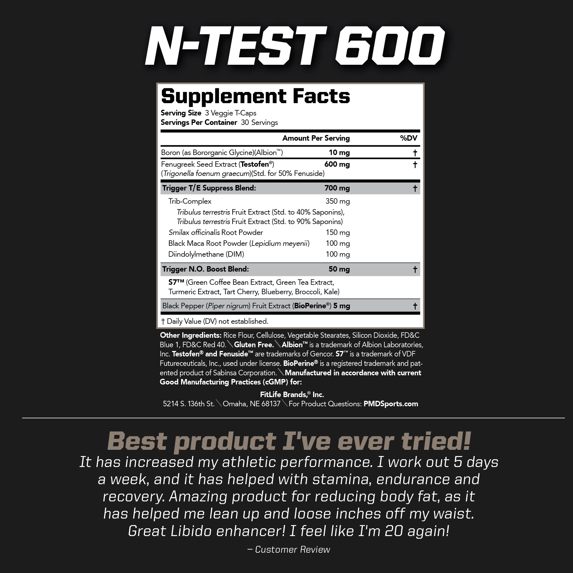 PMD N-Test 600 cápsulas detalle de textura que facilita ingestión y absorción