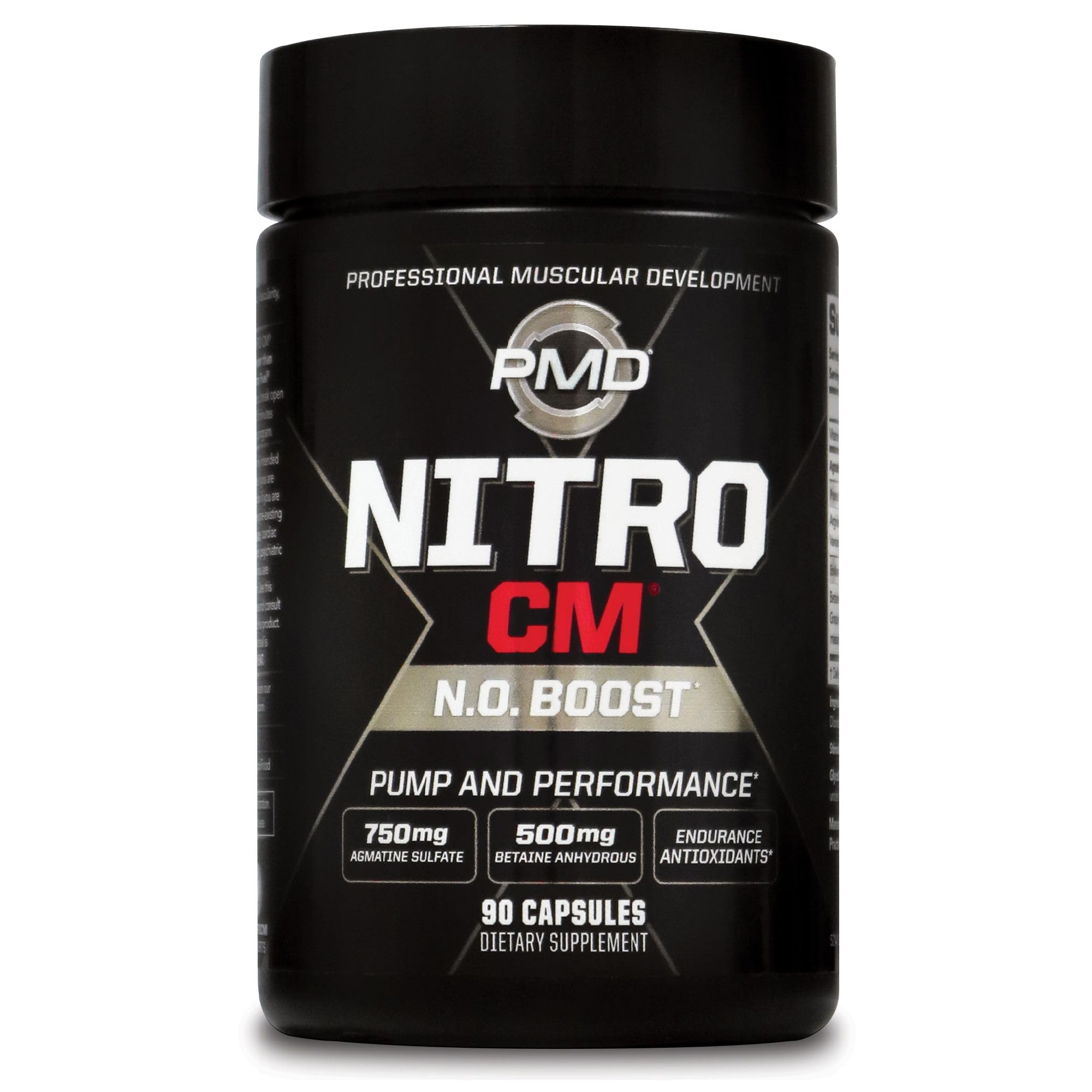 PMD Nitro CM frente del envase mostrando diseño y beneficio vascular