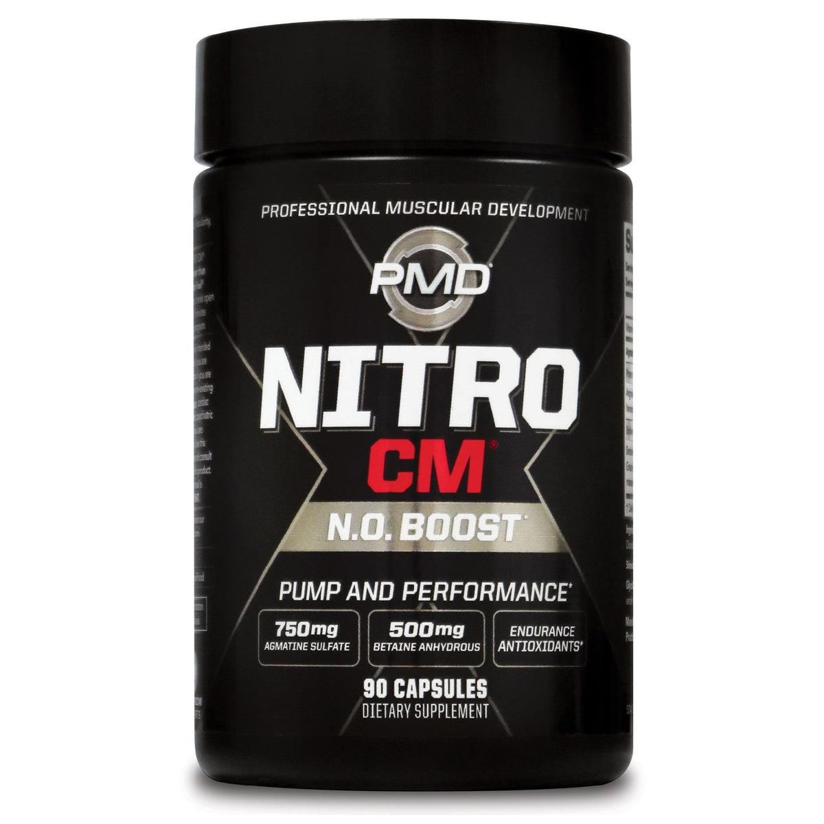 PMD Nitro CM frente del envase mostrando diseño y beneficio vascular