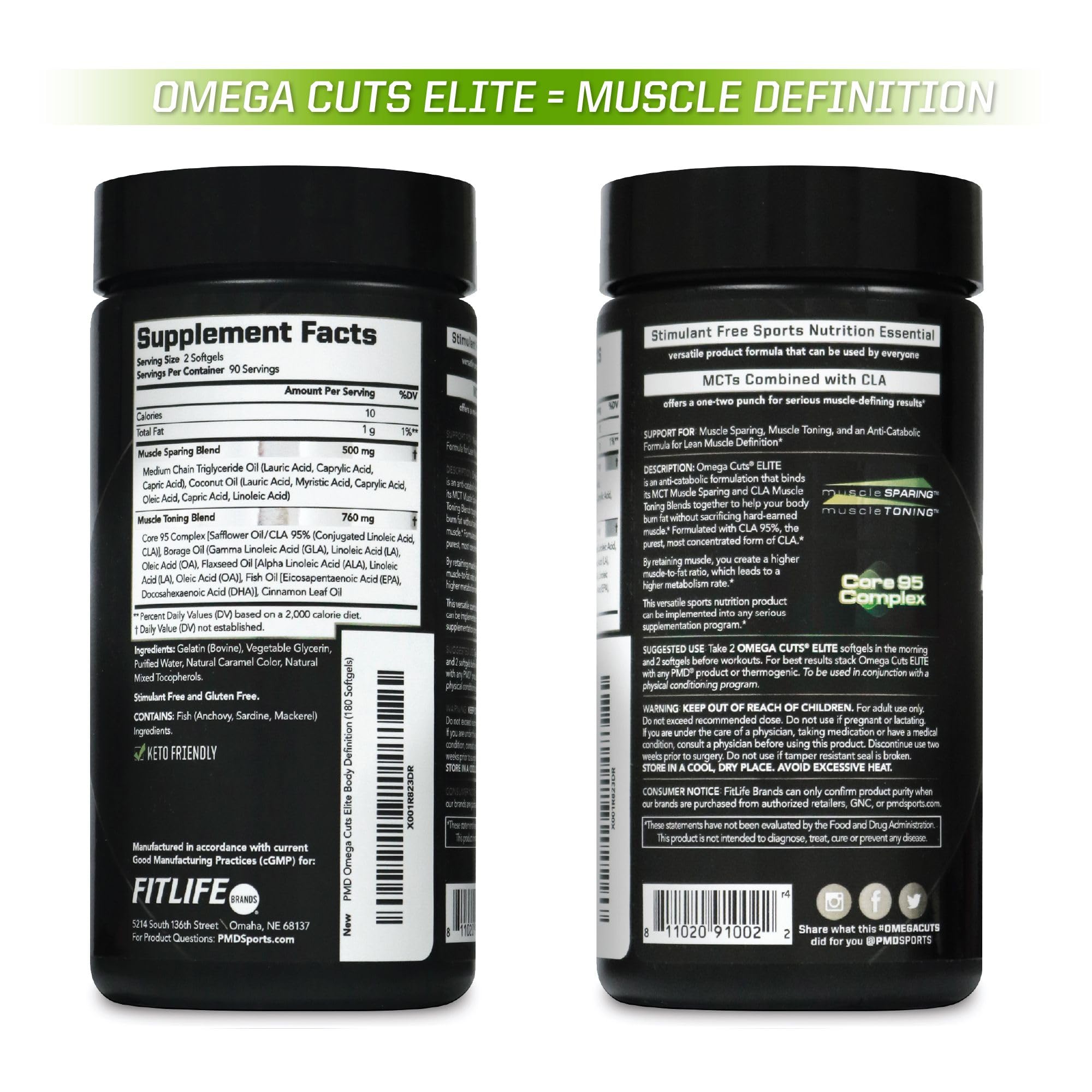 PMD Omega Cuts Elite estilo de vida fitness, definición y mantenimiento