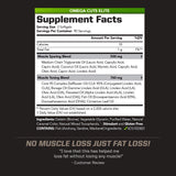PMD Omega Cuts Elite frasco abierto mostrando softgels y conveniencia