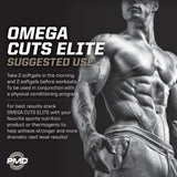 PMD Omega Cuts Elite presentación con 180 softgels, dosificación práctica