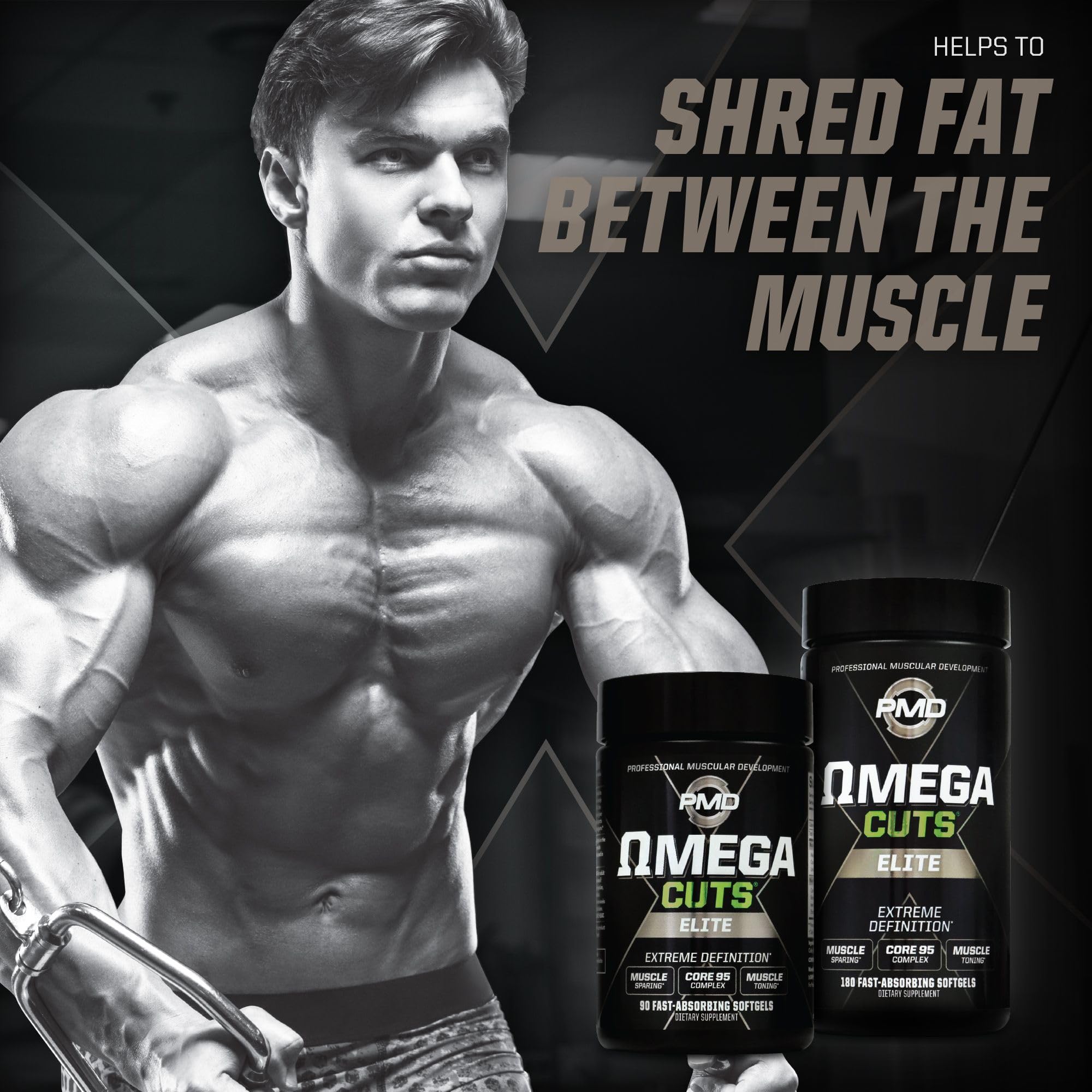 PMD Omega Cuts Elite textura del softgel, absorción y pureza
