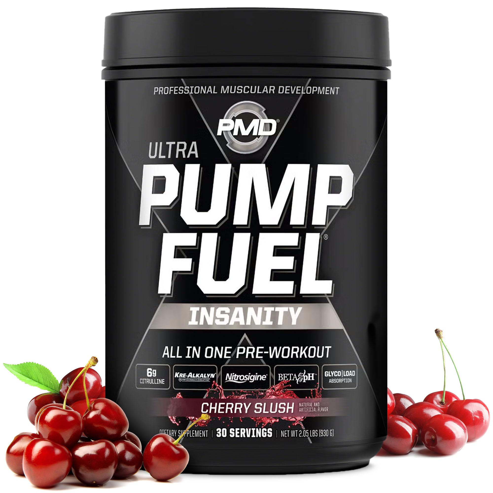 PMD envase frontal Cherry Slush mostrando diseño y 30 servicios